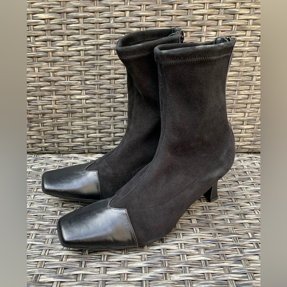 Alberto Zago Suede Leather Trim Ankle Boots, Size 36, Made in Italy, NEW - Picture 2 of 8